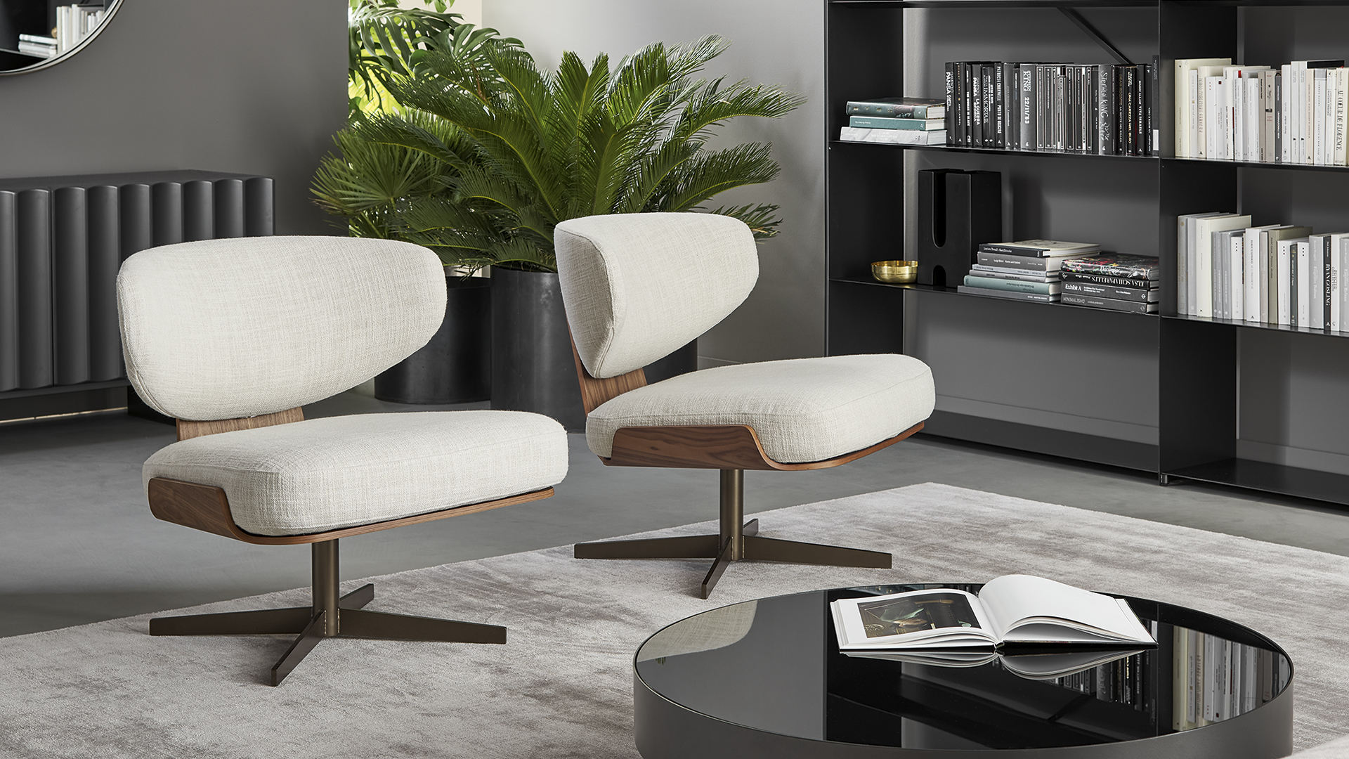 Mauro Lipparini Olos armchairs for Bonaldo with coffee table