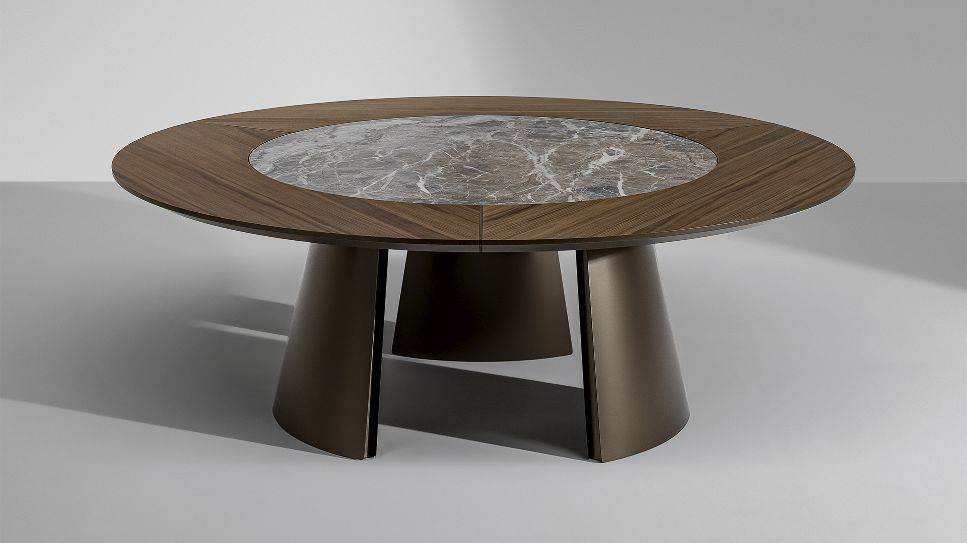 Torii ST: round wooden table | Bonaldo