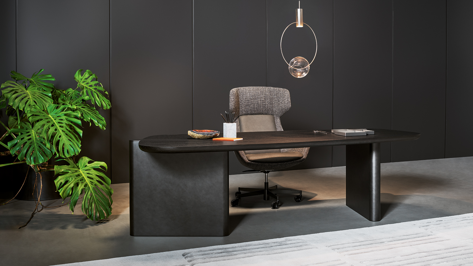 Mauro Lipparini Flatiron desk for Bonaldo in an office setting